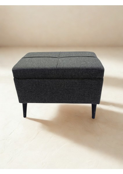 Sandıklı Keten Kumaş Puf | 60 x 40 x 45 | modelleri