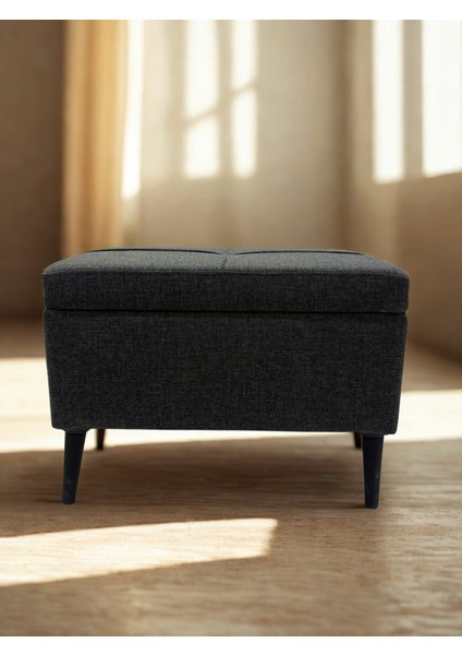 Sandıklı Keten Kumaş Puf | 60 x 40 x 45 | fırsatları