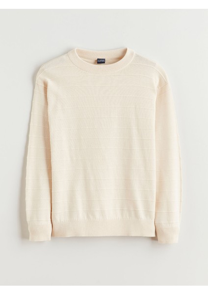 Yeni Sezon Bisiklet Yaka Dokulu Erkek Çocuk Triko Kazak