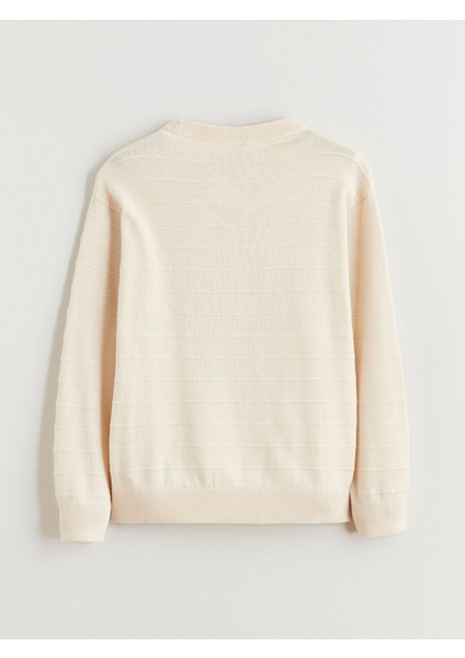 Yeni Sezon Bisiklet Yaka Dokulu Erkek Çocuk Triko Kazak modelleri