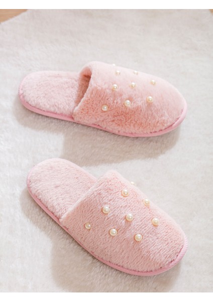 Yeni Sezon Boncuk Işlemeli Pelüş Kadın Ev Terliği fiyatları