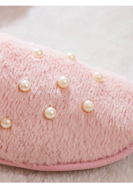 Yeni Sezon Boncuk Işlemeli Pelüş Kadın Ev Terliği modelleri