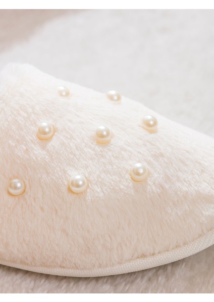 Yeni Sezon Boncuk Işlemeli Pelüş Kadın Ev Terliği modelleri