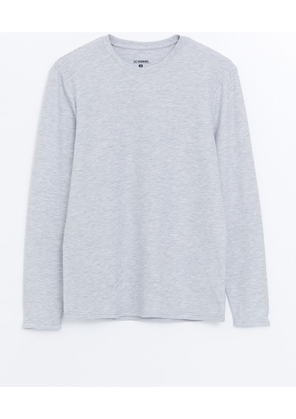 Yeni Sezon Bisiklet Yaka Uzun Kollu Erkek Pijama Üst