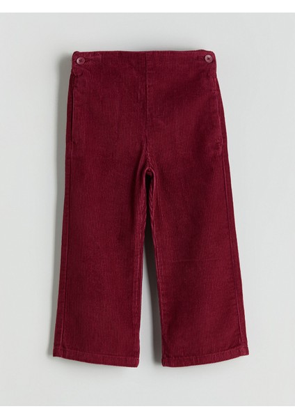 Yeni Sezon Geniş Paça Kız Çocuk Kadife Pantolon