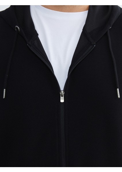 Yeni Sezon Standart Kalıp Kapüşonlu Erkek Fermuarlı Sweatshirt modelleri