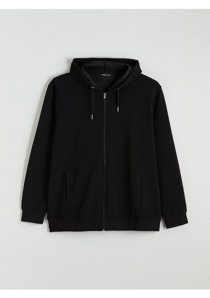 Yeni Sezon Standart Kalıp Kapüşonlu Erkek Fermuarlı Sweatshirt indirimleri