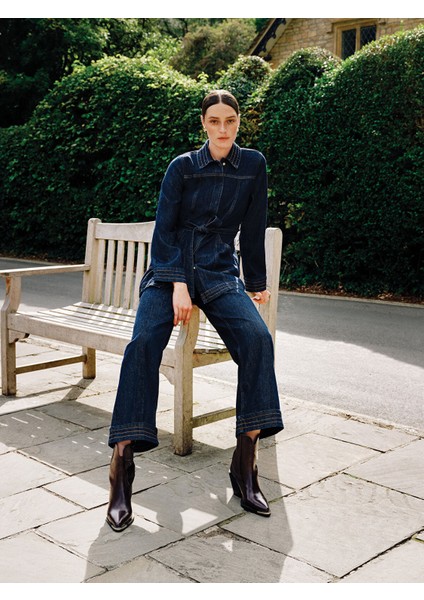 Yeni Sezon Gömlek Yaka Kadın Jean Ceket