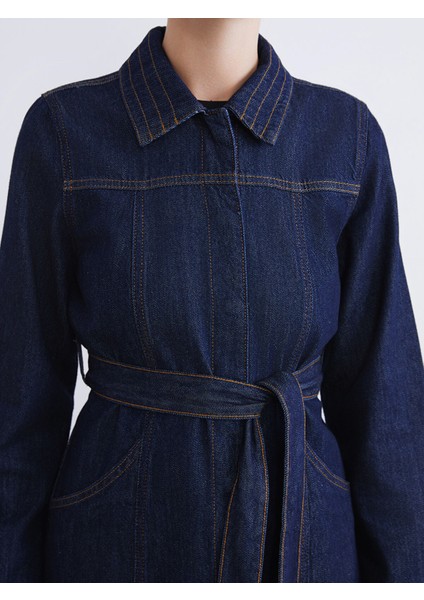 Yeni Sezon Gömlek Yaka Kadın Jean Ceket indirimleri