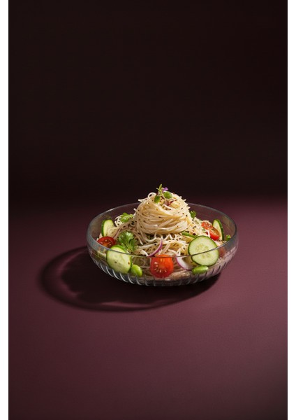 Manila Büyük Boy Cam Salata Kasesi - Iskandinav Tarz Meyvelik Kase 26 cm