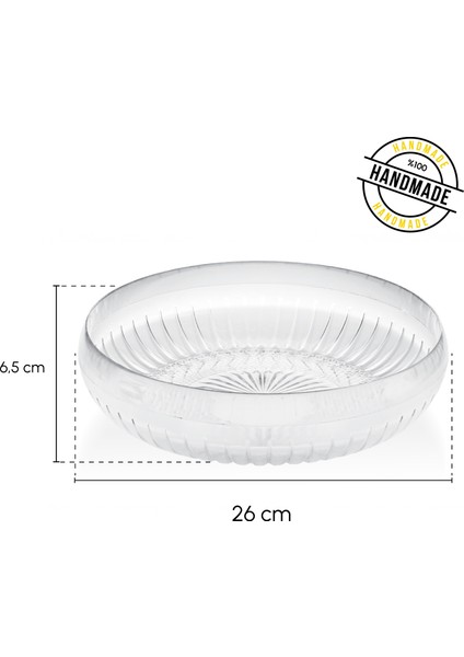 Manila Büyük Boy Cam Salata Kasesi - Iskandinav Tarz Meyvelik Kase 26 cm fiyatları