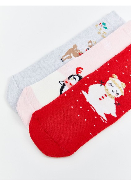 Yeni Sezon Yılbaşı Temalı Kız Bebek Soket Çorap 3'lü fırsatları
