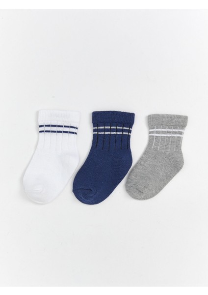 Yeni Sezon Desenli Erkek Çocuk Soket Çorap 3'lü