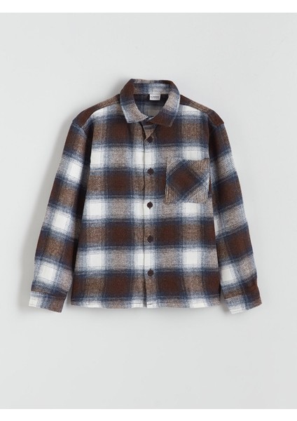 Yeni Sezon Uzun Kollu Ekose Erkek Çocuk Gömlek