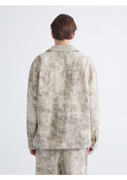 Yeni Sezon Rahat Kalıp Uzun Kollu Gabardin Erkek Gömlek Ceket indirimleri