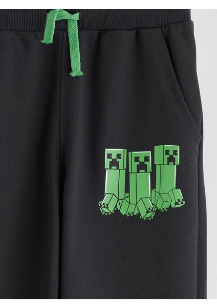 Yeni Sezon Beli Lastikli Minecraft Baskılı Erkek Çocuk Jogger Eşofman Altı modelleri