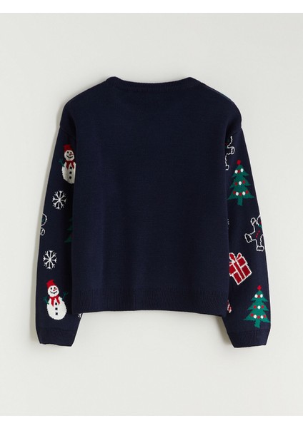 Yeni Sezon Yılbaşı Temalı Kız Çocuk Kazak modelleri