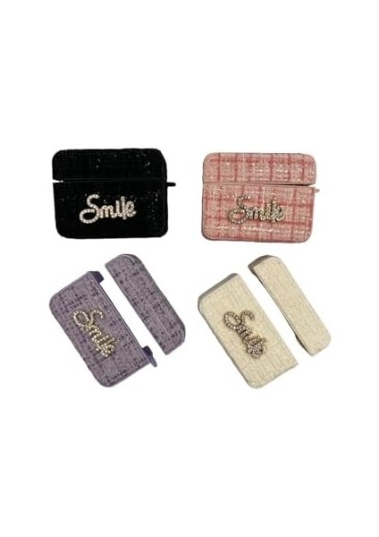 Pro/pro 2 ile Uyumlu Kumaş Dokulu Taş Detaylı Askılı Kılıf – "smile", "goodluck" ve Ayıcık Figürlü Şık Tasarımlar (Smile Siyah) fiyatları