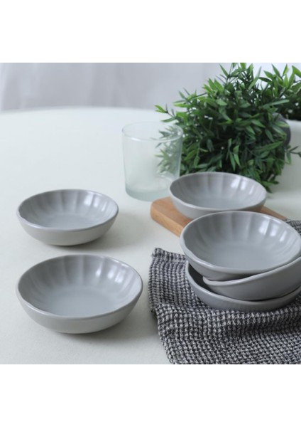 Mat Gri Çerezlik/sosluk 12 cm 6 Adet 995