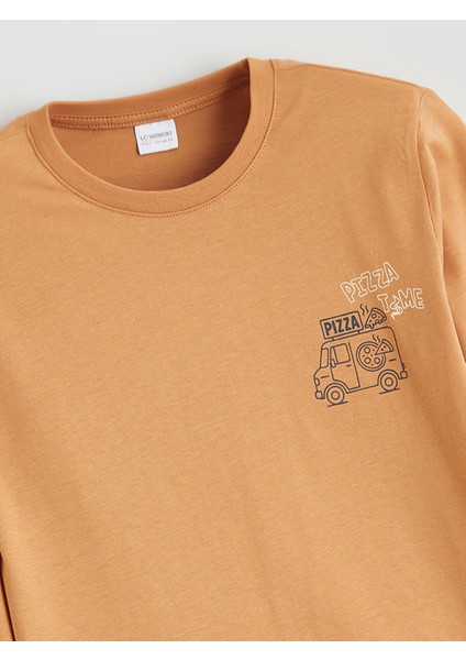 Yeni Sezon Bisiklet Yaka Erkek Çocuk Pijama Takımı modelleri