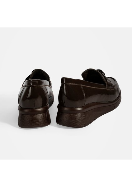 Kadın Kahve Desacomfort Toka Detaylı Deri Ayakkabı