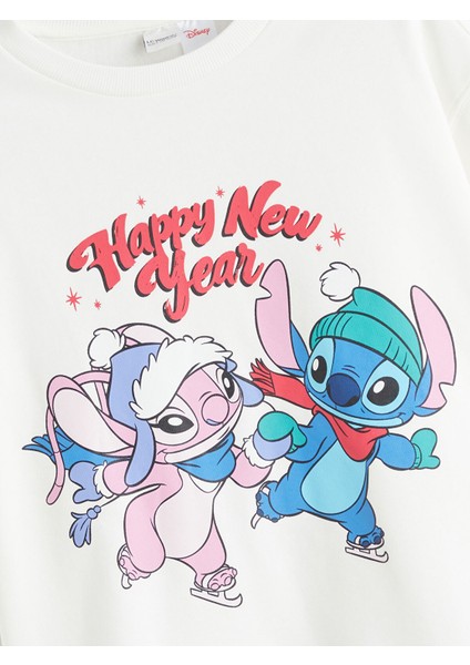 Yeni Sezon Stitch ve Angel Baskılı Kız Çocuk Kalın Sweatshirt fiyatları