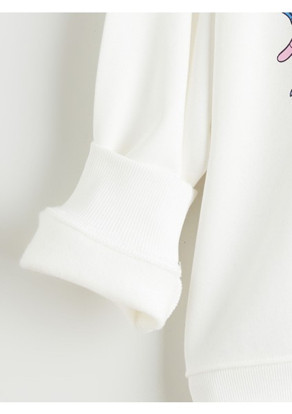 Yeni Sezon Stitch ve Angel Baskılı Kız Çocuk Kalın Sweatshirt modelleri