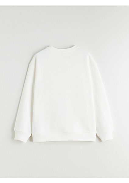 Yeni Sezon Stitch ve Angel Baskılı Kız Çocuk Kalın Sweatshirt fırsatları