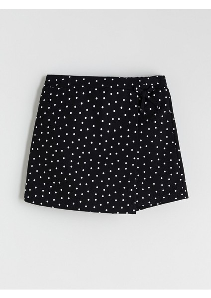 Yeni Sezon Beli Lastikli Puantiyeli Kız Çocuk Şort Etek