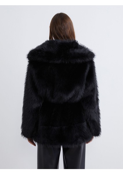 Yeni Sezon Şal Yaka Oversize Kadın Kürk Kaban indirimleri