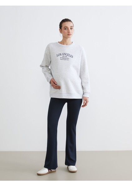 Yeni Sezon Yüksek Bel Ispanyol Paça Kadın Tayt Pantolon