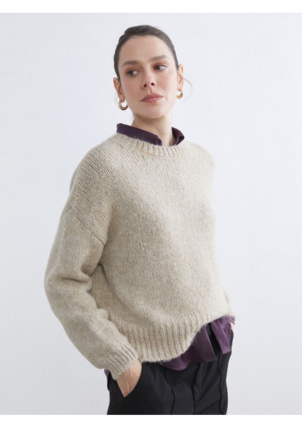 Yeni Sezon Bisiklet Yaka Kadın Triko Kazak