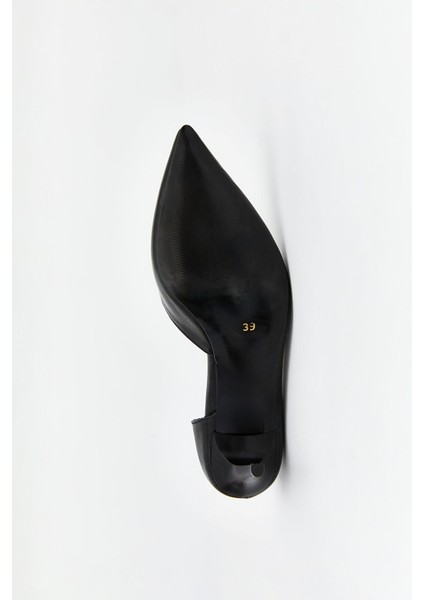 Yeni Sezon Deri Görünümlü Sivri Burun Kadın Topuklu Ayakkabı fırsatları