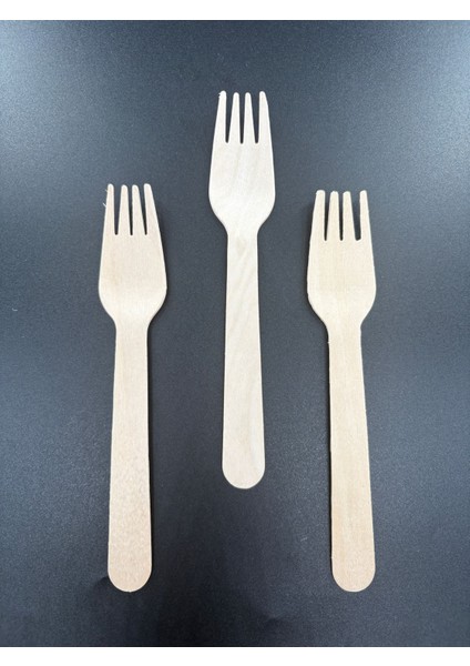 Ekolojik Ahşap Çatal (16CM) - 100'LÜ Paket