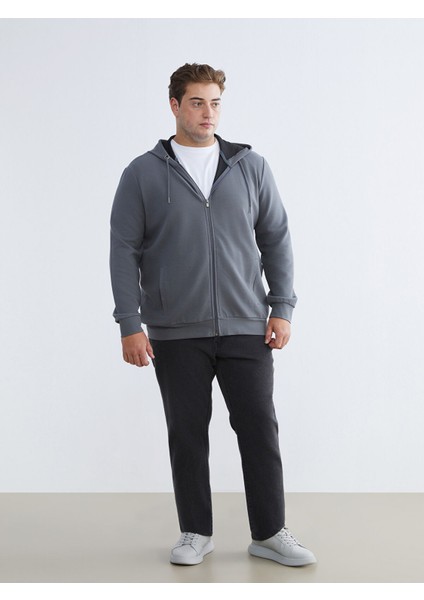 Yeni Sezon Standart Kalıp Kapüşonlu Erkek Fermuarlı Sweatshirt fiyatları