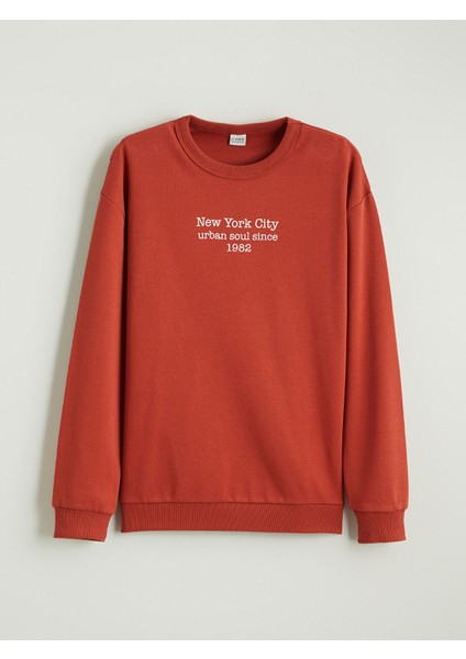 Yeni Sezon Bisiklet Yaka Baskılı Erkek Çocuk Tişört