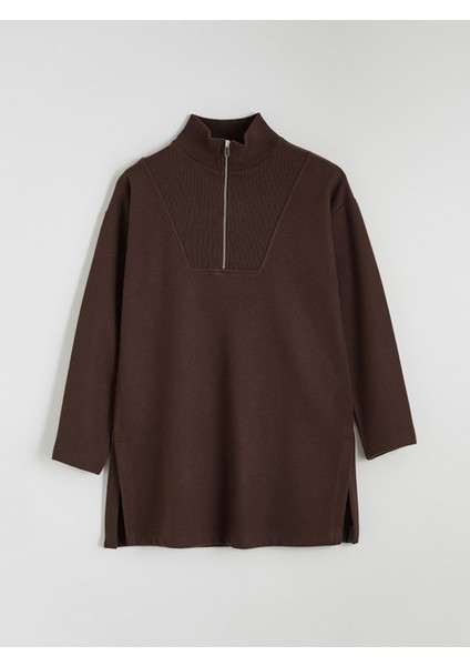 Yeni Sezon Dik Yaka Kadın Sweatshirt Tunik indirimleri