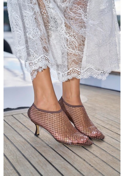 Woven Kahve Tekstil Kadın Stiletto & Abiye modelleri