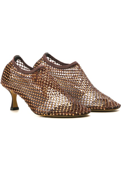 Woven Kahve Tekstil Kadın Stiletto & Abiye fırsatları