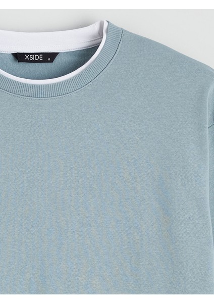 Yeni Sezon Bisiklet Yaka Nakışlı Erkek Kalın Sweatshirt fiyatları