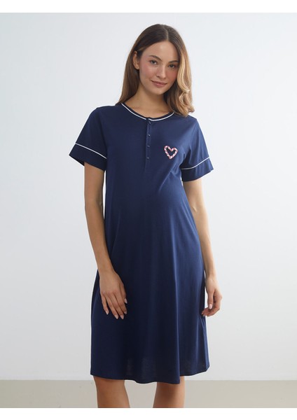 Yeni Sezon Bisiklet Yaka Baskılı Hamile Gecelik fiyatları