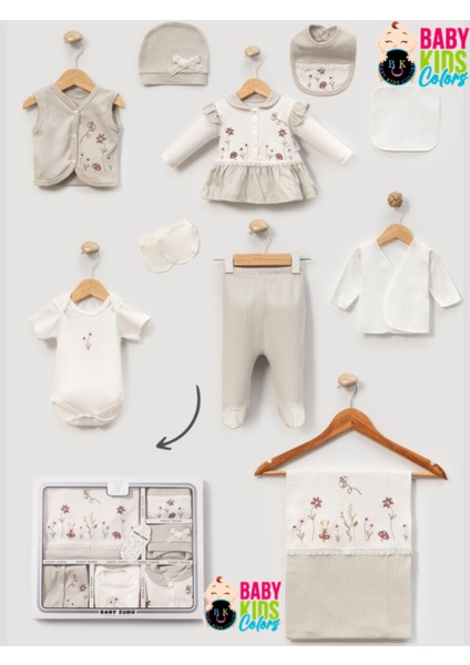 Çiçek Nakışlı %100 Pamuklu 10'lu Hastane Çıkışı fiyatları