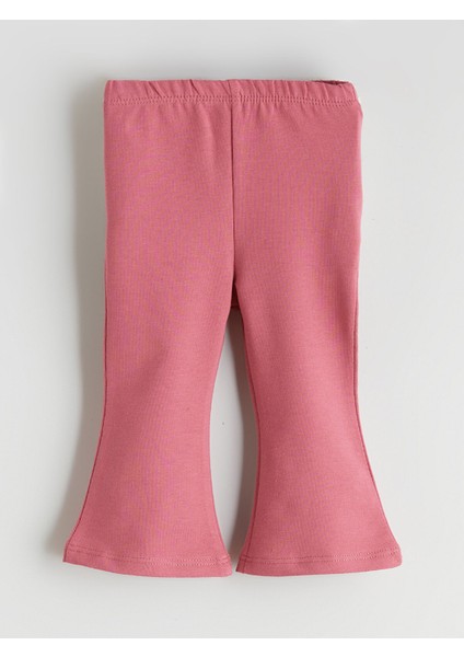 Yeni Sezon Beli Lastikli Ispanyol Paça Kız Çocuk Tayt