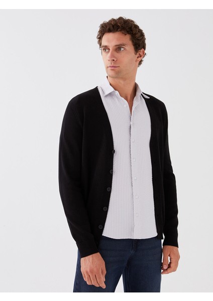 Yeni Sezon Standart Kalıp V Yaka Erkek Triko Hırka fiyatları