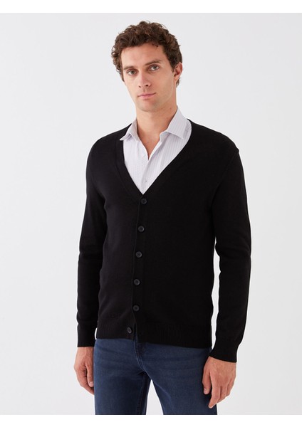 Yeni Sezon Standart Kalıp V Yaka Erkek Triko Hırka modelleri