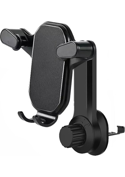 360 Derece Dönebilir Araç Içi Izgaralıktan Otomatik Kavramalı Metal Kelepçeli Telefon Tutucu - AL3738