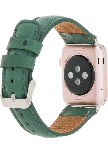 Apple Watch Uyumlu Deri Kordon 42-44-45MM De6 Yeşil fiyatları