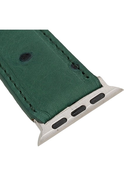 Apple Watch Uyumlu Deri Kordon 42-44-45MM De6 Yeşil indirimleri