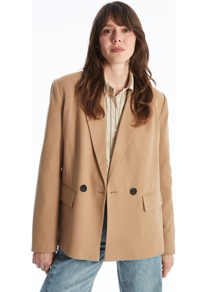 Yeni Sezon Düz Uzun Kollu Kadın Blazer Ceket