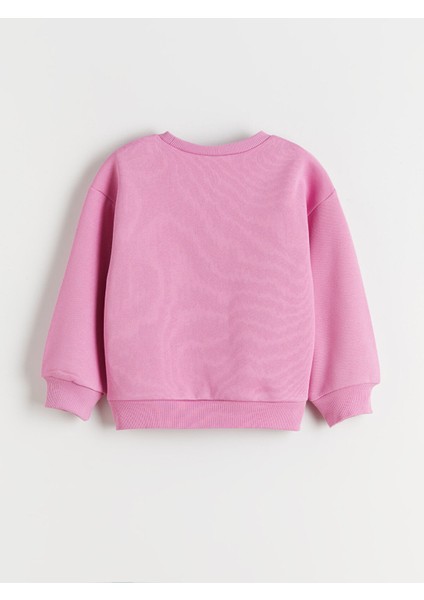 Yeni Sezon Bisiklet Yaka Elsa Baskılı Kız Çocuk Sweatshirt 2'li modelleri